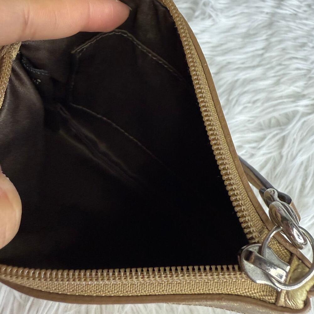 COACH Metallic Gold Signature Wristlet - Picture 5 of 6